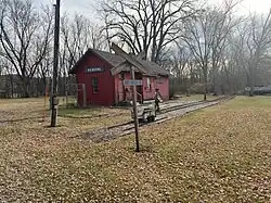 Chicago and North Western Railway depot in Moingona