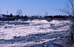 Spring run-off on the Moira River, March 1975