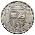 Coat of arms of the Spanish Republic on a 1935 Peseta coin