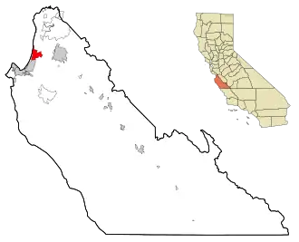 Location in Monterey County and the state of California