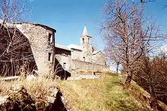 A view of the church in the village of Montgardin