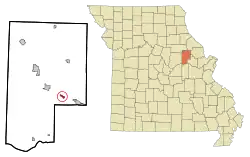 Location in Montgomery County and the state of Missouri