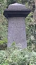 Monument above the vault of Frank Holl in Highgate Cemetery