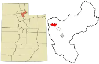 Location in Morgan County and the state of Utah