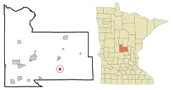 Location in Morrison County and the state of Minnesota