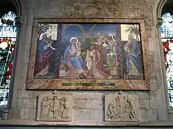 Mosaic of the nativity with the Magi