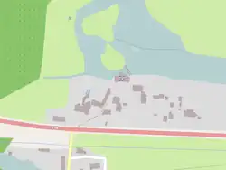 Map showing the surroundings of the Moulin de la Bruère.