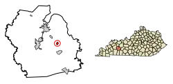 Location in Muhlenberg County, Kentucky