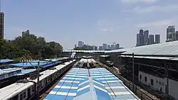 Mumbai Central Local station- View from FoB (northward)