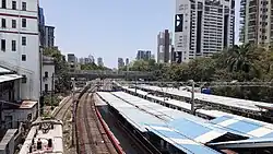 Mumbai Central Local station- View from FoB (southward)