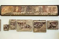Fragments of mural paintings from Delos, c. 100 BC