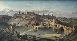 View of Toledo by Adrien Dauzats. 19th century