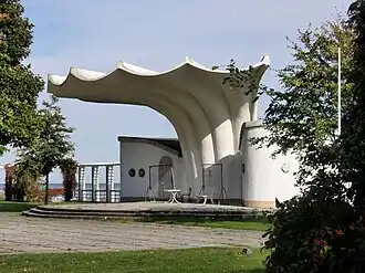 Concert pavilion of Sassnitz, shaped like a shell
