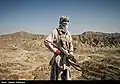 A NAJA border guard ranger on the Iran-Pakistan border keeping watch