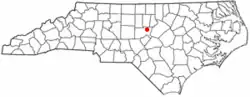 Location of Fearrington Village, North Carolina