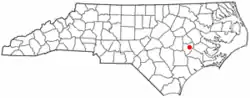 Location of Kinston within North Carolina