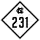 North Carolina Highway 231 marker