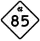 North Carolina Highway 85 marker