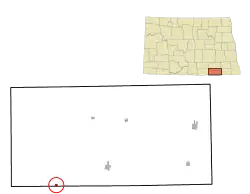 Location of Forbes, ND