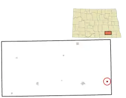 Location of Verona, North Dakota