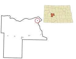Location of Pick City, North Dakota