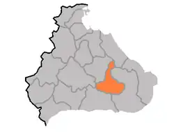 Map of Kangwon showing the location of Changdo