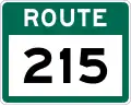 Route 215 marker