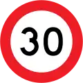 30&nbsp;km/h speed limit