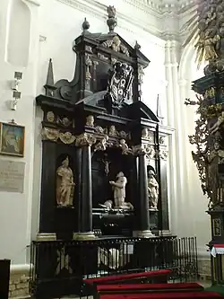 Headstone of Piotr Opaliński (1586–1624) in a church in Sieraków
