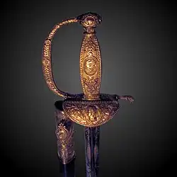 Sword of Napoléon, carried at the Battle of Austerlitz and which he kept all his life.