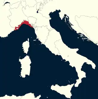 Continental Italy in 1797