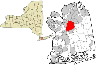 Location in Nassau County and the state of New York