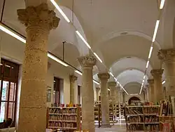 Central and lateral shed of the building.