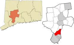 Seymour's location within the Naugatuck Valley Planning Region and the state of Connecticut