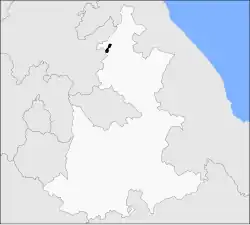 Location of the municipality in Puebla