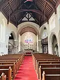 View up the nave to the altar