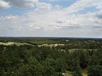 Forest and grasslands in the Bessey Ranger District.