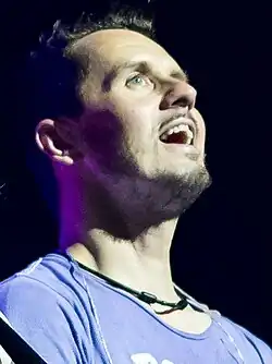 Primrose performing with Travis in Singapore, 2014