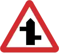 B4: Staggered junction ahead
