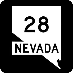State Route 28 marker