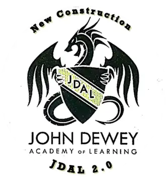 Controversial logo created by the New Construction team and then placed on plastic hard hats, which were given to district staff.