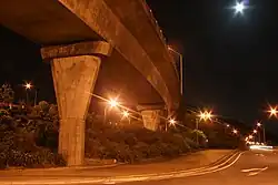 Photo of overbridge at night