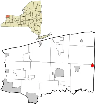 Location in Niagara County and the state of New York.