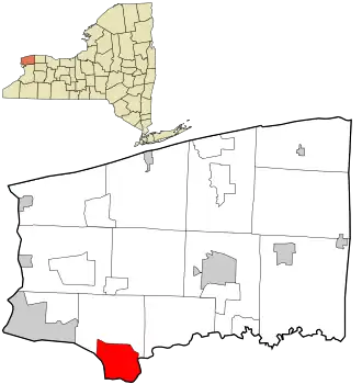 Location in Niagara County and the state of New York