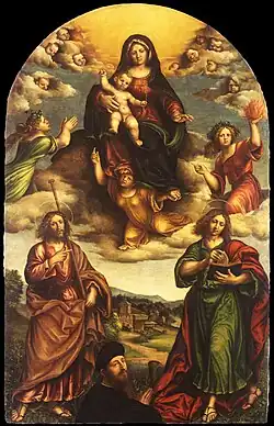 Madonna and Child with the Theological Virtues and Saints James and John, Bode Museum, Berlin