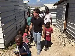 Nicolas Garcia Mayor in a refugee camp