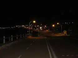 Looking north from near Watermans Bay at night