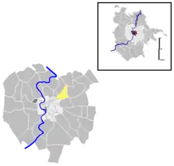Position of the quartiere within the city of Rome