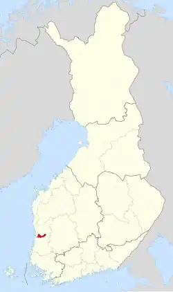 Location of Noormarkku in Finland