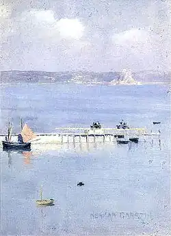 A View of Mount's Bay, 1892, oil on panel